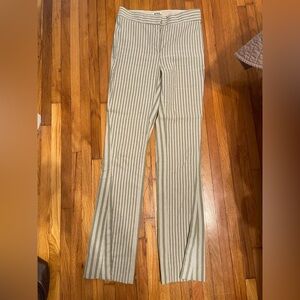 Acne Studios Green and White Striped trousers
